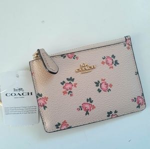 NWT Coach Floral Bloom Mini Skinny ID Case